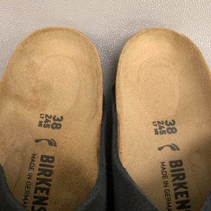 Birkenstock Kyoto black oiled leather and suede size 38